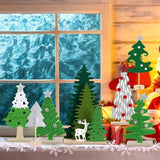 Christmas Table Decorations 7PCS Mini Christmas Trees Felt