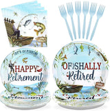 96 Pcs Ofishally Retired Decorations Fishing Themed Retirement Party