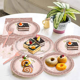 24 Sets 80th Rose Gold Birthday Party Decrations for Women 80