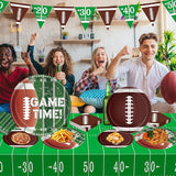 Football Party Supplies Kit Serve 24 Dinner Plates Napkins Banner