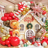 Christmas Balloon Arch Kit Xmas Beige Red Balloon Garland Apricot