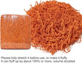 Mefleet 2 LB Crinkle Cut Paper Shred Filler Orange Crinkle Shredded