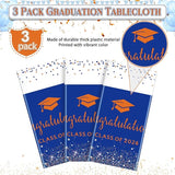 3pcs Pack Class of 2026 Graduation Tablecloths Foil Dot Plastic