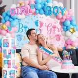 170 PCs Baby Boxes Gender Reveal Decorations Hombae Boy or Girl