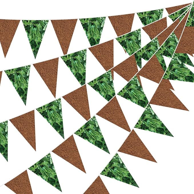 5 Pieces 49 Feet Dinosaur Pennant Banner Jurassic Party Decoration
