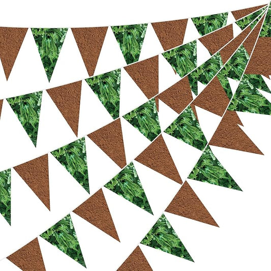 5 Pieces 49 Feet Dinosaur Pennant Banner Jurassic Party Decoration