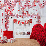 33Feet Valentines Day Tinsel Garland Red Pink Love Heart Garland
