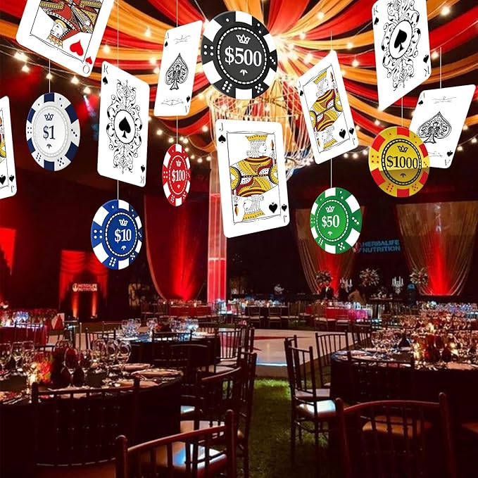 Casino Party Hanging Decorations Casino Night Party Banners Poker