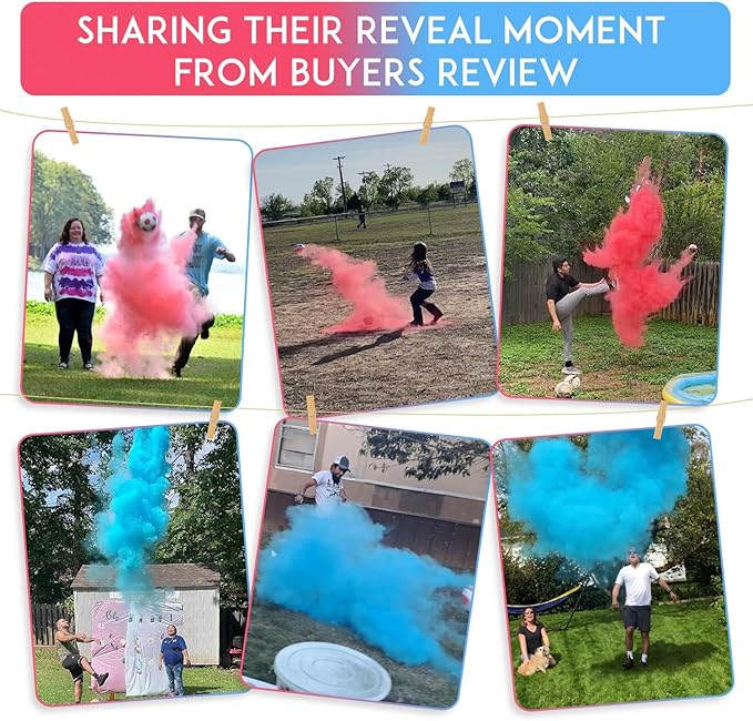 Gender Reveal Soccer Ball with Powder Revelacion de Sexo de Bebe 2