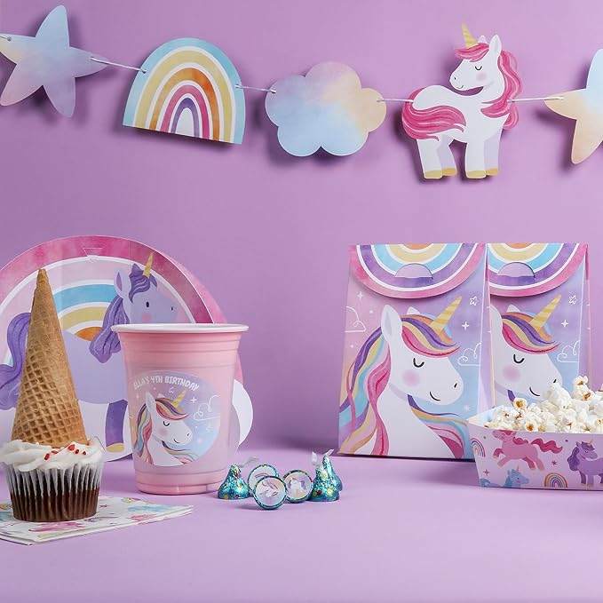 Big Dot of Happiness Unicorn Garland Banner Rainbow Birthday Party