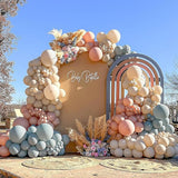 Gender Reveal Balloon Arch Kit 139Pcs Dusty Pink and Fog Blue