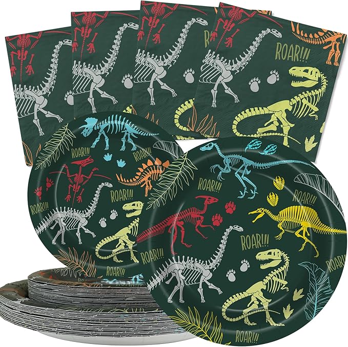 Dinosaur Fossil Birthday Party Decorations for 40 Guests Dinosaur