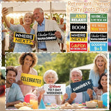 24 Designs Retirement Photo Booth Props Double Sided 11.02 x 5.51''