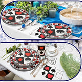 150Pcs Casino Poker Party Supplies 9 & 7 Poker Paper Plates &