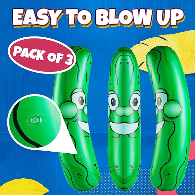 Giant Inflatable Pickle - 36-Inch-Tall Funny Pickle Gifts, Durable