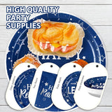 96 Pcs Retirement Party Supplies Blue and Silver Happy Retirement