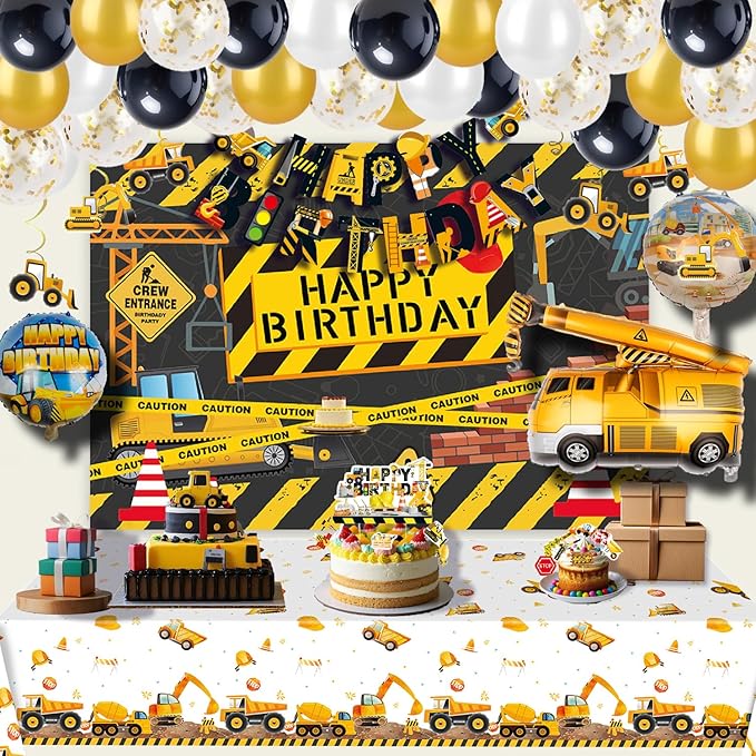 Construction Themed Birthday Party Decorations Digger Dump Truck