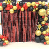 Casino Theme Balloon Arch Kit 104 Pcs Red Black and Gold Metallic