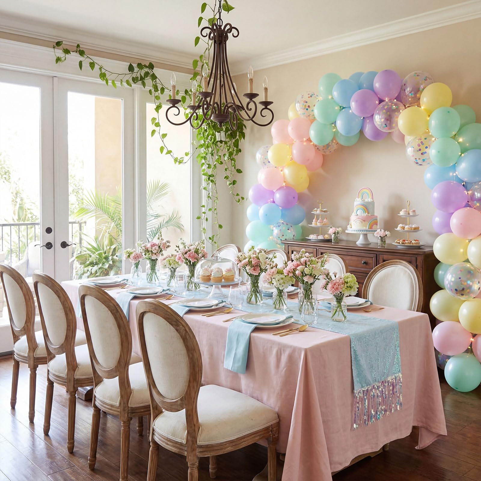 Civaner 48 Pieces Pastel Balloons Bulk 12 Inch Macaron Rainbow