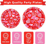 Valentines Day Party Tableware 144pcs Valentines Plates and Napkins