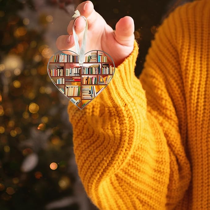 Book Ornaments for Christmas Tree - Book Lovers Gifts for Women -
