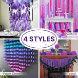 PartyWoo Purple and Gold Crepe Paper Streamers 4pcs 328ft Pack of