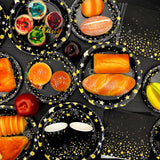 Black Gold Party Decoration - Black and Gold Birthday Party Tableware