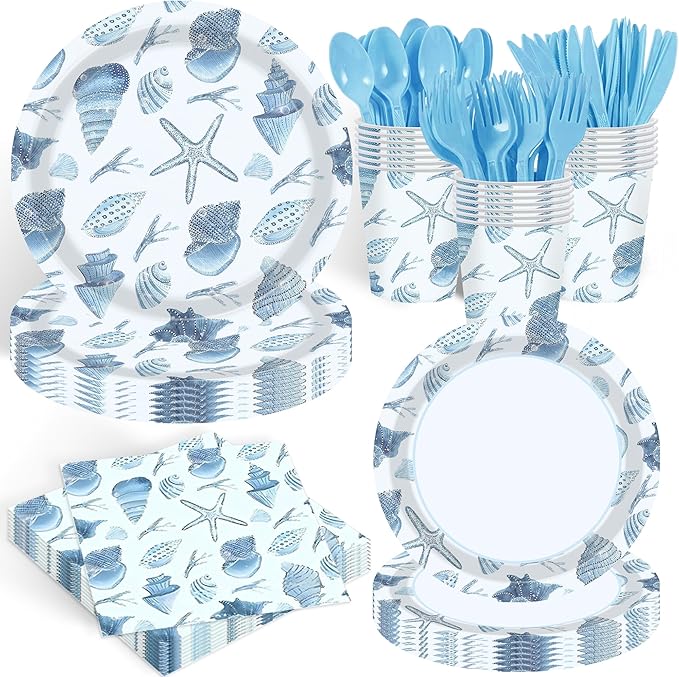 140 Pcs Ocean Seashell Beach Party Decorations Beach Theme Party
