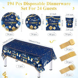 Pickmesh 194 Pcs Blue Gold Happy Retirement Party Decorations