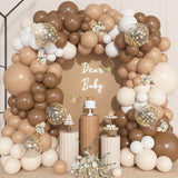 Ouddy Life 157 Pcs Brown Balloons Garland Arch Kit, Beige Nude