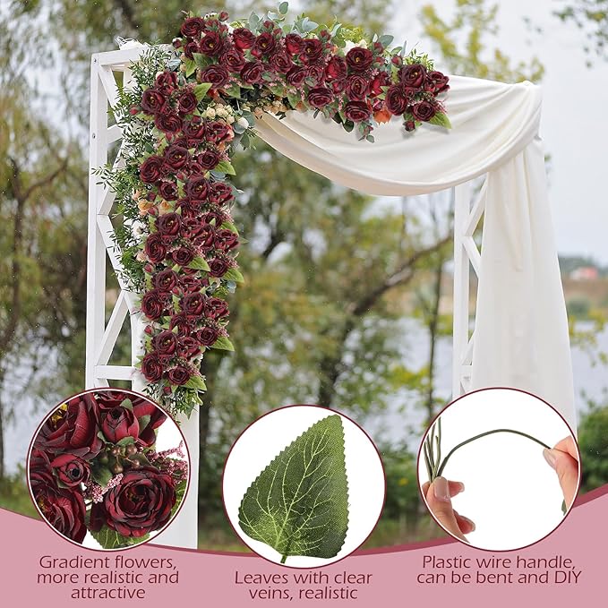 8 Bundles Artificial Peonies Flowers Boho Faux Flowers Arrangements #1