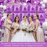 Light Purple Square Foil Balloons 25 Pcs Metallic Light Purple