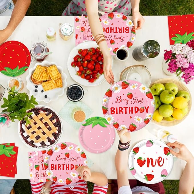 Berry First Birthday Decor Strawberry 1st