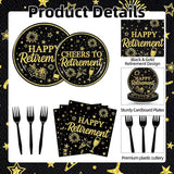 100 Pcs Happy Retirement Tableware Party Supplies Set Serves 25
