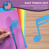 70pcs Colorful Music Notes Cutouts Musical Party Decorations in 7