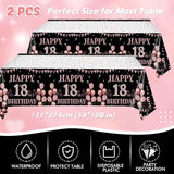 62Pcs 18th Birthday Decorations for Girls Her Rose Gold Birthday