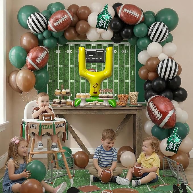 140PCS Football Party Balloon Arch Kit Game Day Decorations with