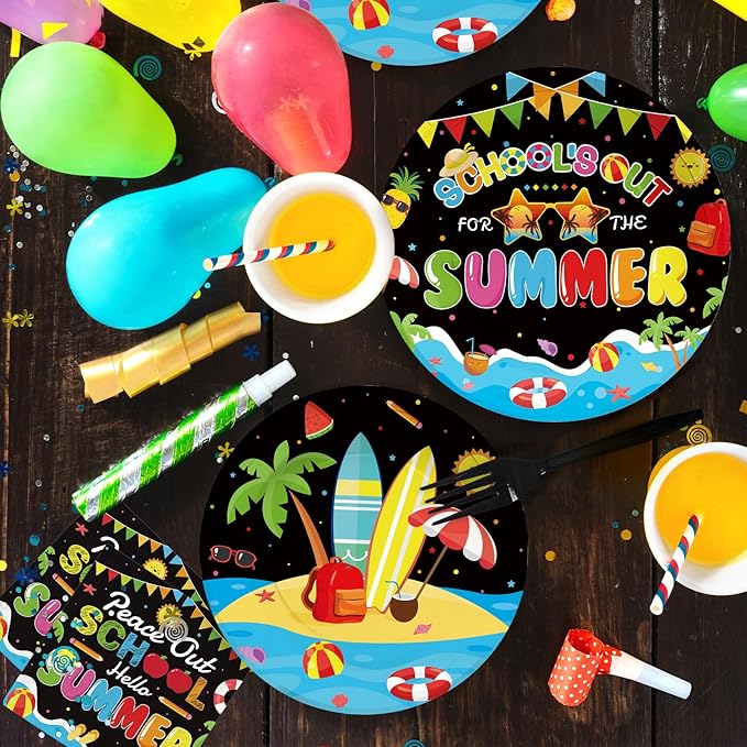 96 Pcs School's Out for The Summer Decorations Peace Out School