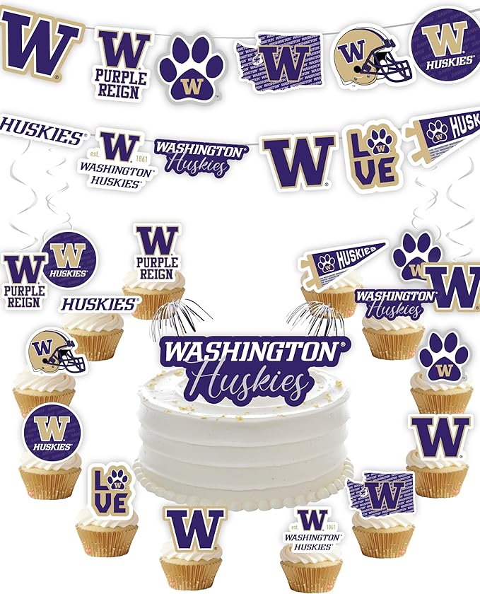 Washington Party Supplies for Football, Birthday Gift, Graduation