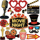 Movie Night Supplies Photo Booth Props Hollywood Photobooth Props
