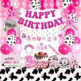 185Pcs Cowgirl Birthday Party Decorations Supplies - Includes 20