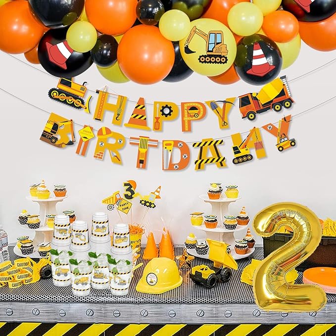 50Pcs Construction Cups 12oz Construction Themed Party Cups for Home