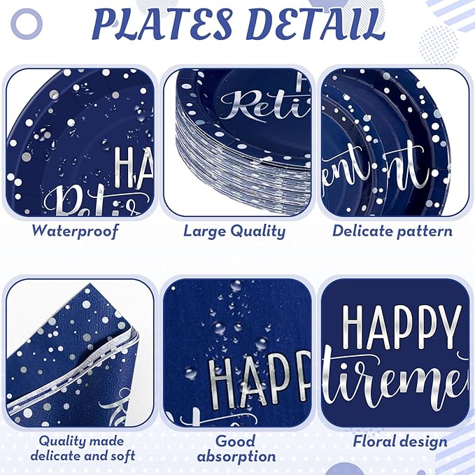 Pickmesh 384 Pcs Retirement Party Decorations Happy Retirement Paper