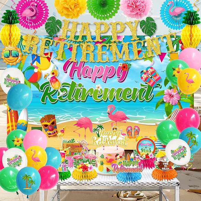 Beach Retirement Party Decorations Aloha Party Decorations includes