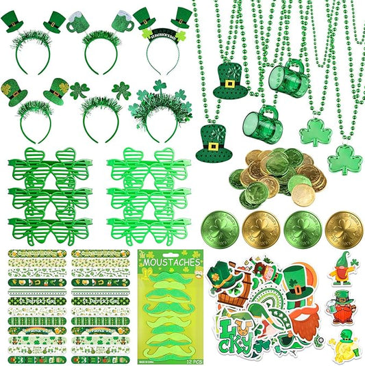 134Pcs St Patrick's Day Accessories Party Favor Set with Stickers