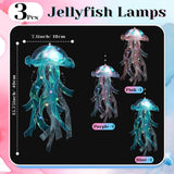 Rossesay 3 Pcs Jellyfish Lamp Colorful Jelly Fish Light Hanging