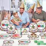 96Pcs Caterpillar 1st Birthday Party Plates and Napkins Hungry