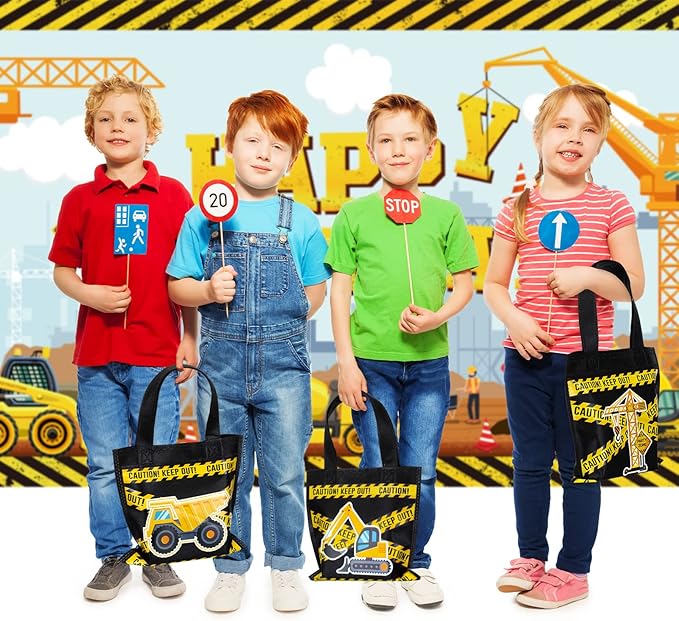 24 Pcs Construction Party Favors Construction Theme Gift Bags Dump