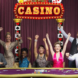3 Pcs Casino Movie Night Porch Sign Banner Movie Casino Theme Party