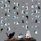Iridescent Black Halloween Decorations Holographic Ghost Black Cat